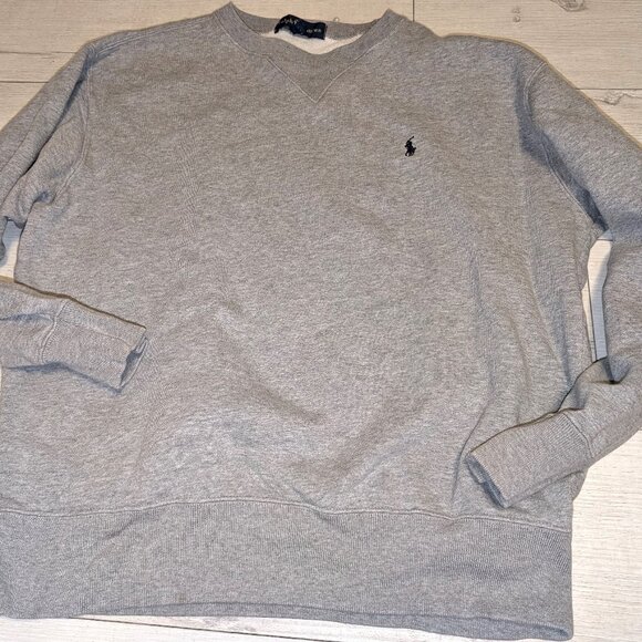 Vintage Polo Ralph Lauren Gray Sweatshirt Streetwear Unisex Adults Size L - Picture 2 of 4